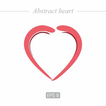 Abstract, beautiful heart for postcards, web design. Heart icon in redのイラスト素材