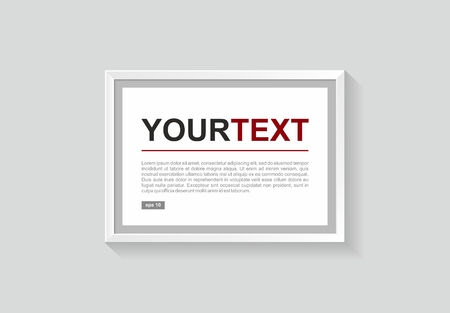 3D picture frame design vector for A4 image or textのイラスト素材