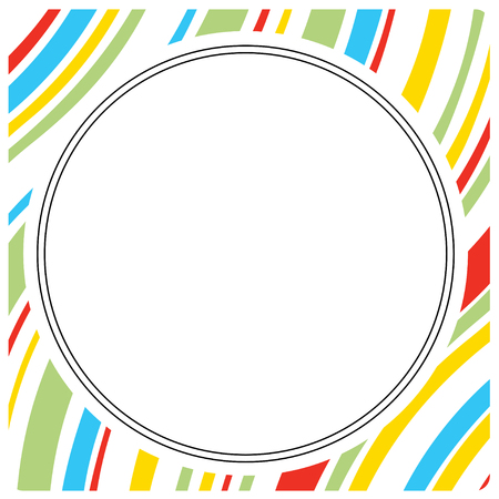Cartoon and colorful circle frameのイラスト素材