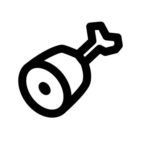 Appetizing piece of meat symbol vector icon EPS8のイラスト素材