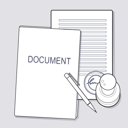 Approved document concept icon. Illustration vector EPS8のイラスト素材