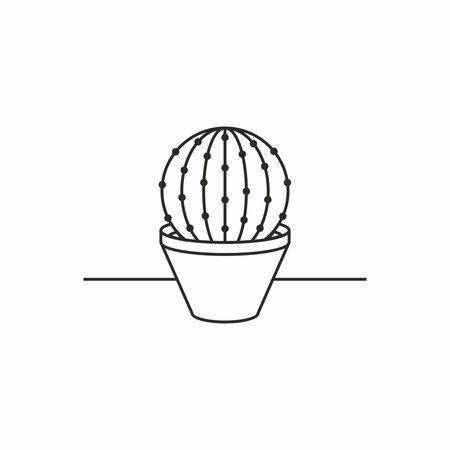 Liner cactus iconのイラスト素材