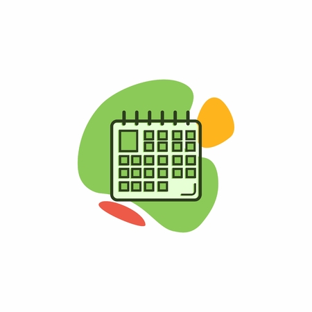 The calendar icon. Isolated on white backgroundのイラスト素材