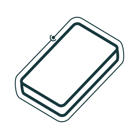 Case shell for protection linear simple isometric icon, vector illustrationのイラスト素材
