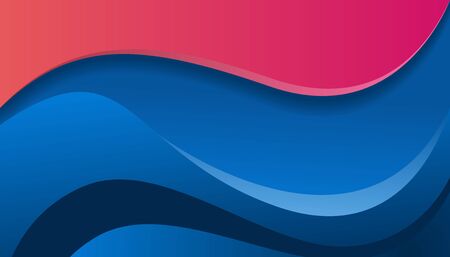 Abstract background with waves and gradient. Geometric background is suitable for web design, mobile applications and graphicsのイラスト素材