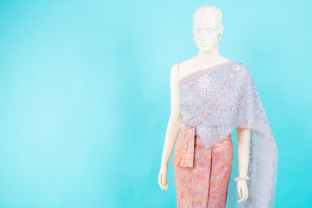 Wedding dress Thai vintage style.の写真素材