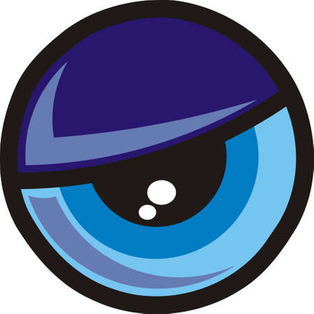 purple blue round eye with highlights anime soft toyの写真素材