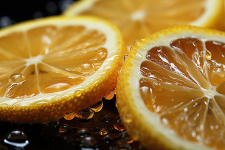 Lemon sliced close up, background. Organic food. High quality photoの写真素材