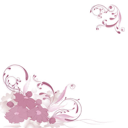 Elegant card with flowers and design elements.のイラスト素材