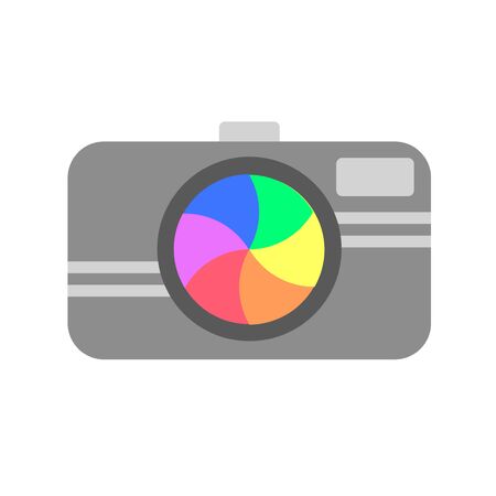 Rainbow camera isolated vector sign (LGBT emblem)のイラスト素材