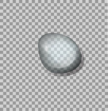 Vector blue drop of water on transparent background. Fresh illustration.のイラスト素材