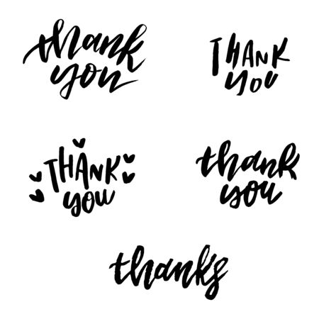 FreebieHand lettered Thank Youのイラスト素材