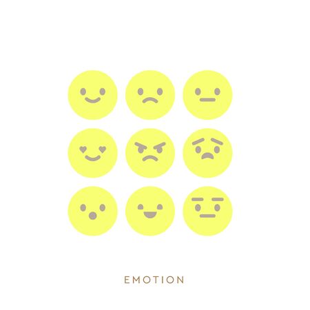 Vector Smiley Faces for Rating or Review setのイラスト素材