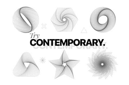 Vector Abstract Backgrounds, Contemporary Art Graphic Poster with Geometric Patternsのイラスト素材