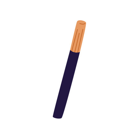 Felt-tip pen closed with plastic cap. School tool for drawing and writing. Office stationery icon. Flat vector illustration isolated on white backgroundのイラスト素材