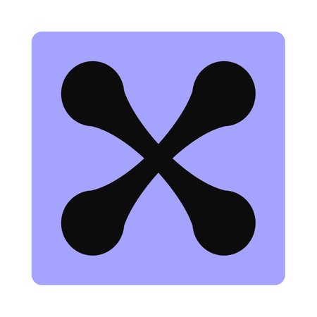 Bold print of cross figure on Brutalism icon. Brutalist design element, close button. Abstract Geometric shape, symbol of cancel on square in Bauhaus style. Flat isolated vector illustration on whiteのイラスト素材