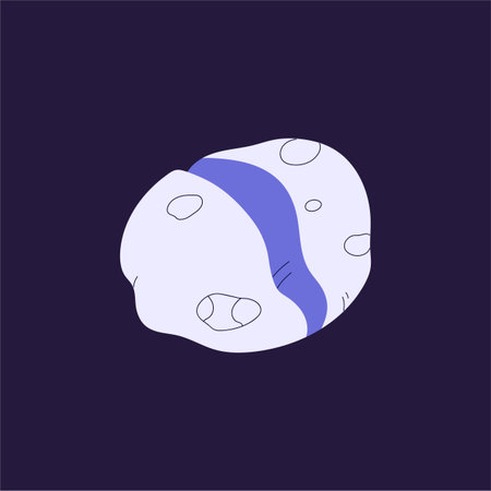 Icon false Giant puffball. Split inedible purple mushroom with round shape. Hallucinogenic forest...
