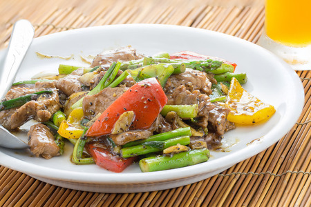 Stir-fried Ostrich with black pepperの写真素材
