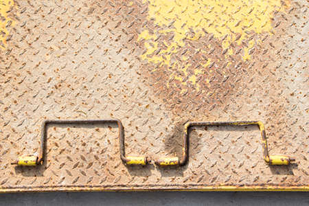 detail of the pattern of a manhole coverの写真素材