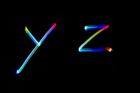 Abstract generated colorful pattern alphabet  for background and designの写真素材