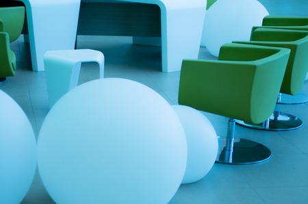 New modern business centre with a glass roomの写真素材