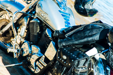much chromium on engine of the motorcycle