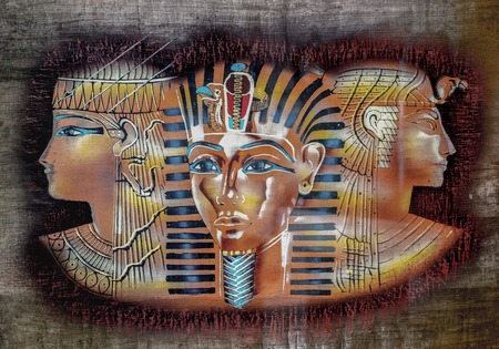 ancient Egyptian parchmentの写真素材