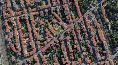 Italy, Florence, bird's-eye view, clear weather in summer