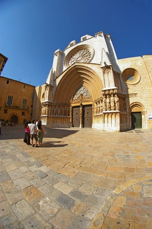 Cathedral of de Santa Maria, Tarragona, Catalonia, Spain. のeditorial素材