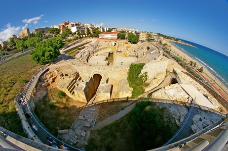 Tarragona coast - Roman amphitheatre, Spain のeditorial素材