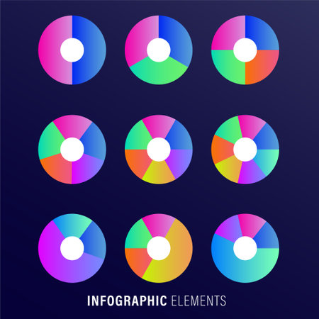 Vector set of colorful compact disc icons. Collection of compact disc icons.のイラスト素材