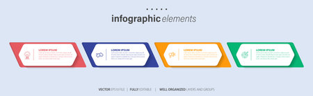 Modern infographics options banner, can be used for workflow layout, diagram, annual report, web design.のイラスト素材