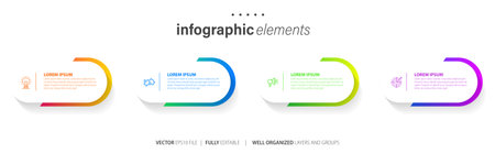 Infographic design vector and marketing icons can be used for workflow layout, diagram, annual report, web design. Business concept with 3 options, steps or processes.のイラスト素材