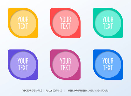 Colorful circles. Vector illustration. Can be used for workflow layout, diagram, number options, web design.のイラスト素材