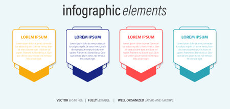 Infographic design template and marketing icons, process diagram, vector eps10 illustrationのイラスト素材