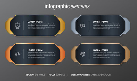 Modern infographics options banner. Vector illustration. Can be used for workflow layout, diagram, number options, web design.のイラスト素材