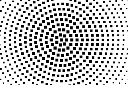 Abstract futuristic halftone backdrop in white and black tones in pop art style, monochrome background for business card, poster, interior design, sticker, website, advertisingのイラスト素材