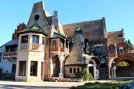 Villa Torlonia in Rome, Italy. Casetta delle Civetteのeditorial素材