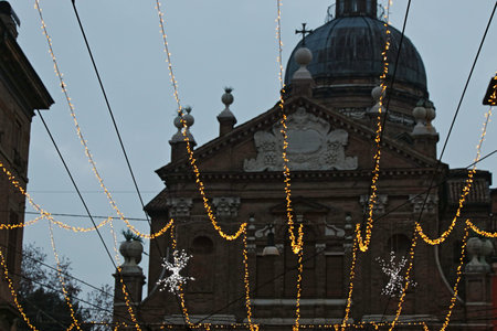 Christmas decoration in Modena, northern Italy