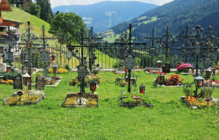 Cemetery in Val d'Ultimo, Trentino Alto Adige, northern Italy