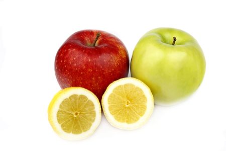 Apple and lemonの写真素材