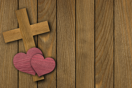 made of pine planks の写真素材