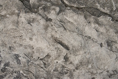 The cracked of concrete ground