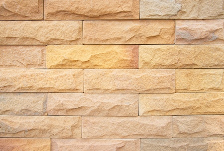 Pattern background of block sandstone wall の写真素材