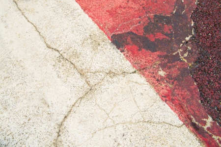 Texture background of cracked concrete road ground の写真素材