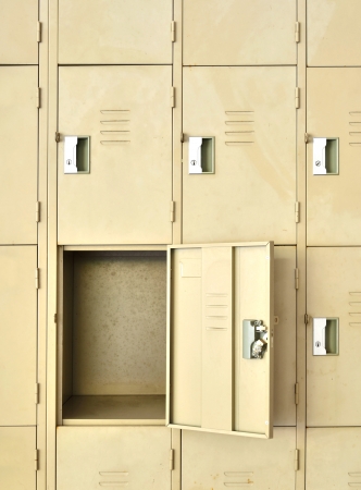 Row of Lockers one is open の写真素材