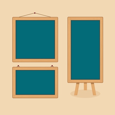 Set of chalkboardのイラスト素材