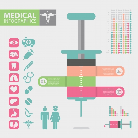 Medical infographic elementsのイラスト素材