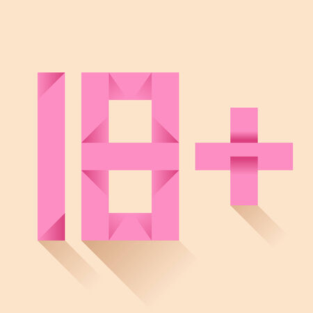 18 plus years old icon,idea conceptのイラスト素材