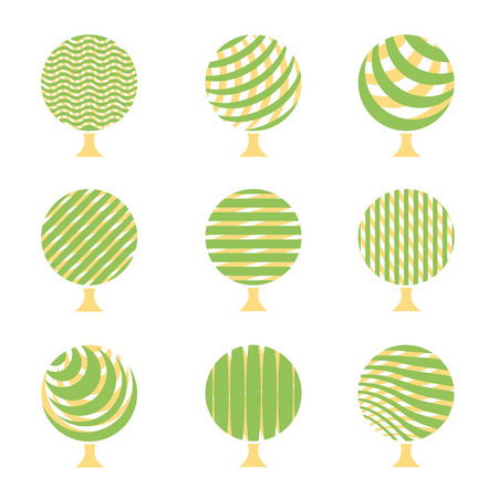 Tree icon setのイラスト素材